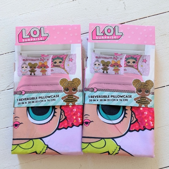 LOL Surprise Doll Reversible Pillowcase 20 X 30" - Picture 1 of 3